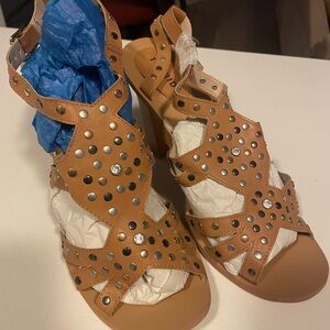 Torrid Tan Gladiator Sandals with Studded Straps